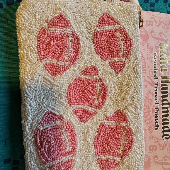 Pink Beaded Travel Pouch - Picture 2 of 5